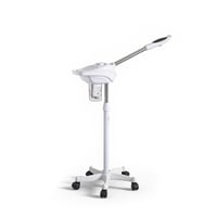 Vaporizzatore facciale professionale Flux con ozono e display digitale. Genera vapore ionico caldo che facilita l'apertura dei pori e migliora l'assorbimento dei principi attivi.