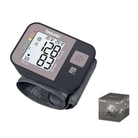 Misuratore di pressione sanguigna da polso Beurer BC1R Vital+: con misurazione automatica, rilevamento delle aritmie e indicatore di rischio con codice colore.