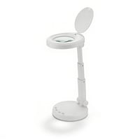 Lampada da tavolo a LED FLIP con lente d'ingrandimento 5x: per lavori di precisione in ambito estetico, manicure o elettronica.