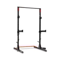 Power Rack per uso domestico: BH Fitness G310 con supporti laterali e ganci regolabili.