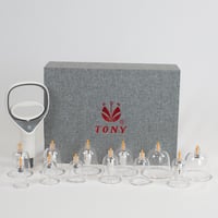 TONY (Sinistra Calva) Set di 12 coppette sottovuoto per coppettazione