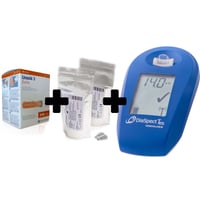 DiaSpect™ Starter Pack - Analizzatore portatile di emoglobina, 100 cuvette e 100 lancette Unistik 21G