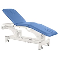 Barella idraulica ecoposturale: tre corpi, con struttura a biella bianca e gambe in acciaio (62 x 198 cm)