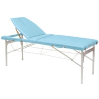 Barella pieghevole ecoposturale: due corpi, con struttura in alluminio e gambe regolabili (70 x 182 cm)