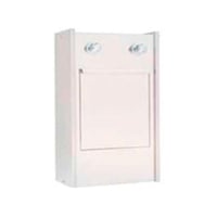 Rondella a cuneo a vista con vasca stampaggio e rubinetti temporizzati: realizzata in acciaio inox con supporto cuneo interno (45 x 30 x 75 cm)