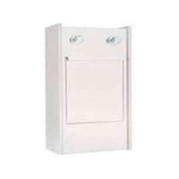 Lavaletto a vista con vasca in acciaio inox e rubinetti temporizzati: rete interna (45 x 30 x 75 cm)