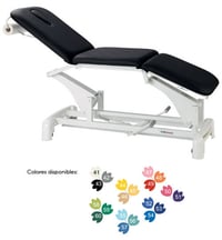 Barella idraulica ecoposturale: tre corpi, con struttura in acciaio, ruote retrattili e altezza regolabile