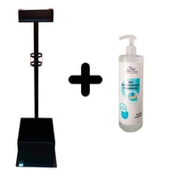 Dispenser igienico verticale con cestino, porta gel e maschere + gel idroalcolico in regalo (500 ml)