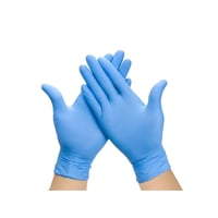 Guanti in nitrile ambidestri, senza polvere, blu: con certificazione EN455-4 e EN374-5 (scatola da 100 unità) Guanti in nitrile ambidestri, senza polvere, blu: con certificazione EN455-4 e EN374-5 (scatola da 100 unità)