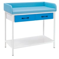 Tavolo da bambino nudo: ideale per l'esame neonatale. Dotato di due cassetti (diversi colori disponibili)