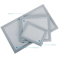 AF200 Negatoscopio a LED extra-piatto con cornice in alluminio: Corpo doppio