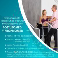WORKSHOP DI FORMAZIONE TERAPEUTICA POSTURALE PROPRIOCETTIVA CON POSTUROMED E PROPRIOMED - IN PRESENZA - 15 E 16 MARZO - 2024