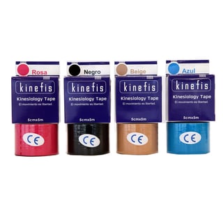 Confezione Risparmio - 6 Rotoli di Bendaggio Neuromuscolare - Kinesiology Tape Kinefis 5 cm x 5 metri
