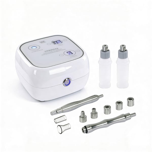 Dispositivo estetico multifunzionale per microdermoabrasione a spruzzo sottovuoto