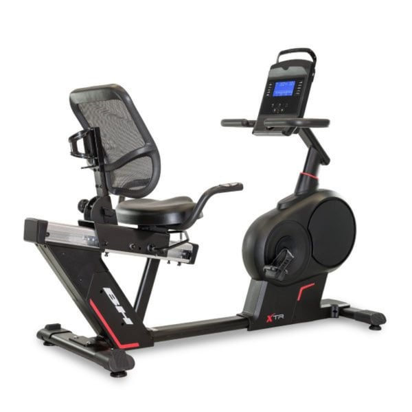 Cyclette reclinata per uso domestico: BH XTR H655 e H655TFT con resistenza magnetica e connettività FTMS.