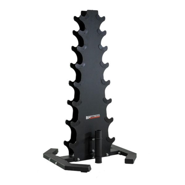 Porta manubri per uso domestico: BH Fitness Dumbbell Rack G505 con struttura solida e robusta.