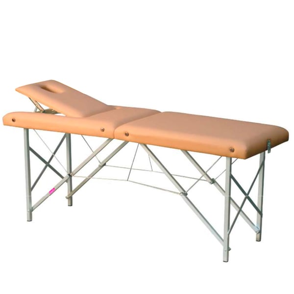 Lettino pieghevole in alluminio, 2 sezioni ed altezza fissa Kinefis Tisza 182 x 62