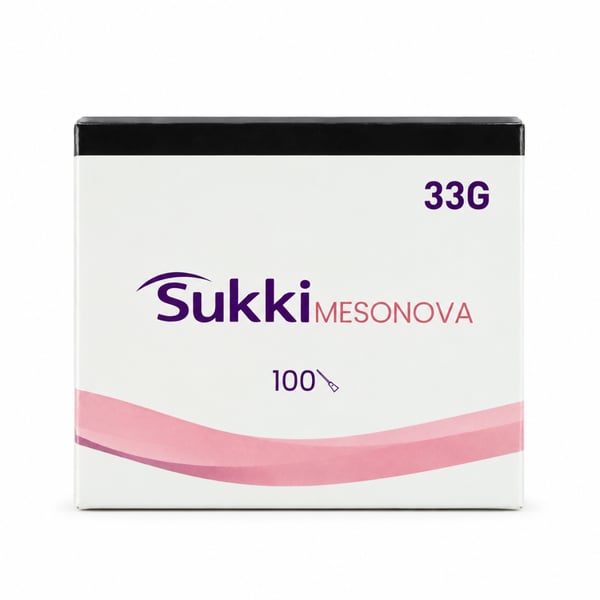 Aghi gialli (30G) per mesoterapia Sukki MESONOVA - Calibro standard (confezione da 100 unità)