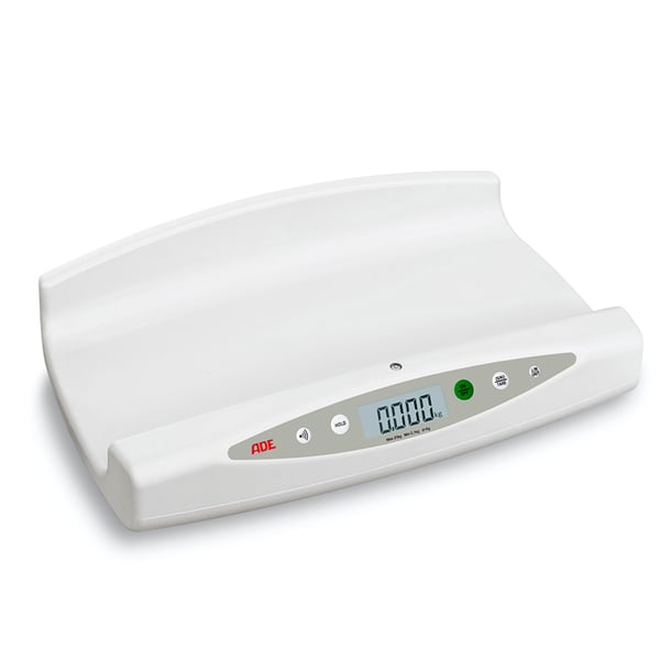 Bilancia pesaneonati elettronica ADE: Classe professionale, sistema di ammortizzazione, peso massimo 20 kg e graduazione 5 gr