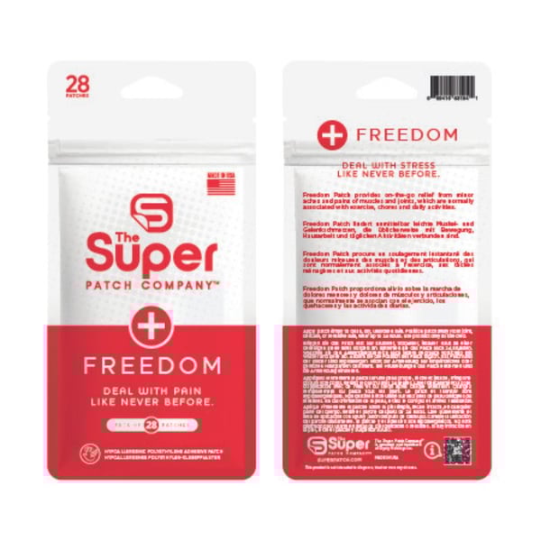 Freedom Super Patch - Confezione da 30 cerotti. Tecnologia vibrotattile progettata per supportare il comfort di muscoli e articolazioni ogni giorno.