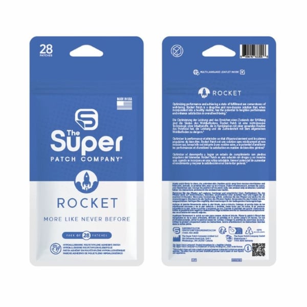 ROCKET Super Patch - Confezione da 28 cerotti: stimolazione vibrotattile che può aumentare le prestazioni e migliorare la soddisfazione con il benessere generale