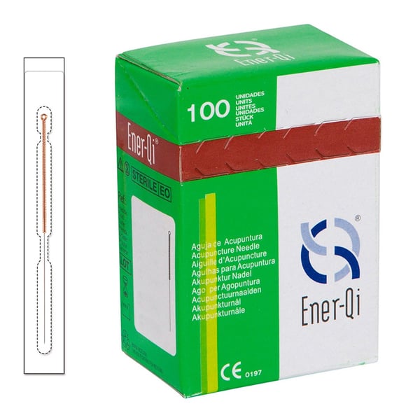 Aghi per Agopuntura - Manico in rame con testa tonda e senza guida (Ener-qi)