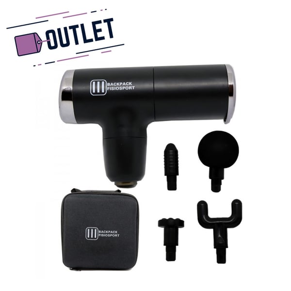 Pistola per massaggio BackPack Mini: dimensioni ridotte, design ultraleggero, quattro testine e quattro velocità di massaggio - ULTIME UNITÀ