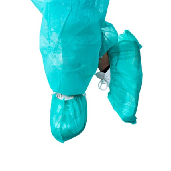 Copriscarpe in polipropilene verde da 30 g (scatola da 100 unità)