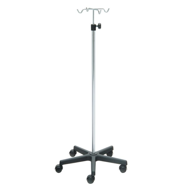 Portasiero Kinefis in acciaio cromato con base in PVC e quattro appendini in acciaio cromato