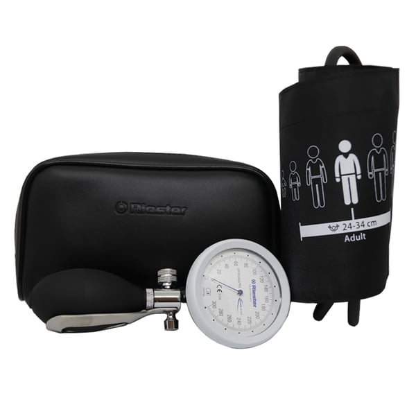 Sfigmomanometro aneroide antiurto Riester Precisa N: con bracciale, velcro, un tubo e senza lattice
