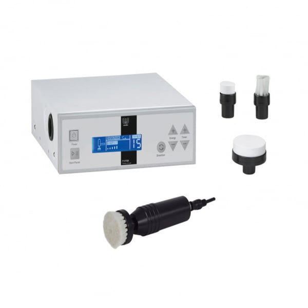 Attrezzatura per esfoliazione B-Equipment: con impugnatura rotante e quattro diverse testine