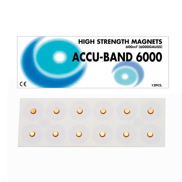 Magnete Accu-Band placcato in oro 6000 gauss: diametro 5 mm (12 unità)