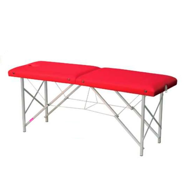 Lettino pieghevole in alluminio, 2 sezioni ed altezza fissa Kinefis Guadiana 182 x 62