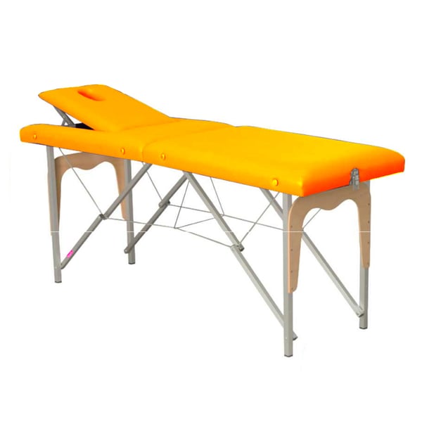 Lettino pieghevole in alluminio, 2 sezioni ed altezza fissa Kinefis Moscova 182 x 62