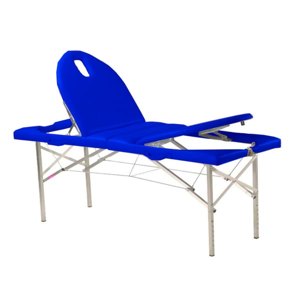 Lettino pieghevole in alluminio, 2 sezioni ed altezza fissa Kinefis Eno 182 x 70