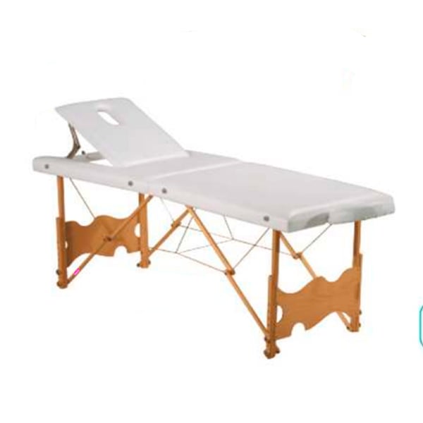 Lettino pieghevole in legno, 2 sezioni ed altezza regolabile Kinefis Dordoña 207 x 70