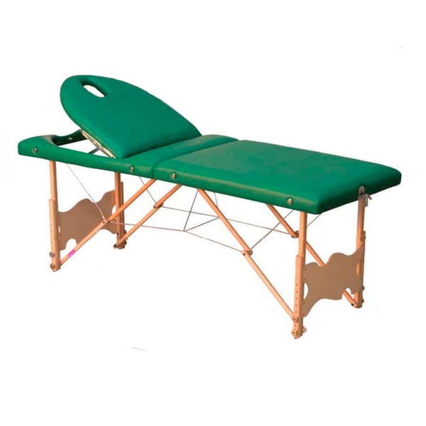 Lettino pieghevole in legno, 2 sezioni ed altezza regolabile Kinefis Ems 182 x 62