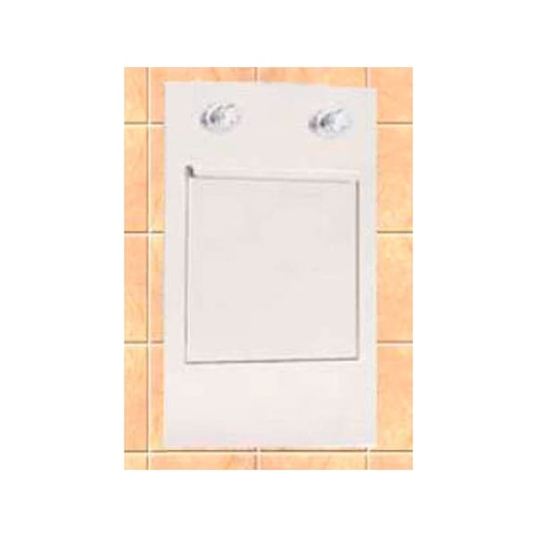 Lavaletto a parete con vasca stampaggio con rubinetti temporizzati: Realizzata in acciaio inox (45 x 30 x 75 cm)