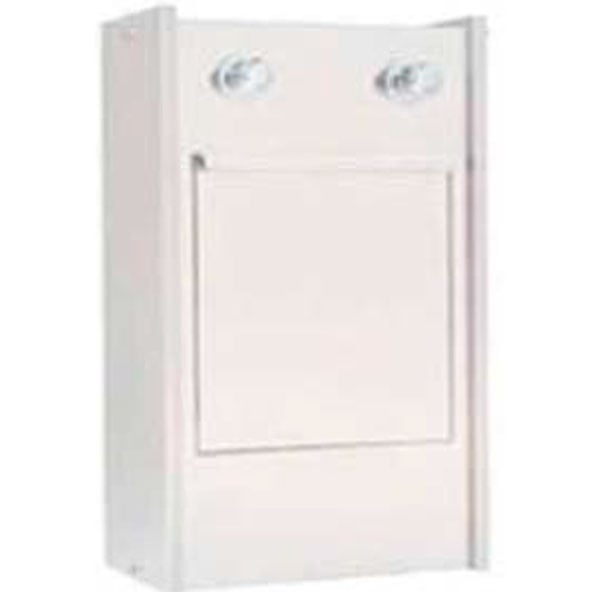 Lavacuñas visto cuba in acciaio inossidabile con rubinetti manuali, zeppe di sostegno all'interno (45X30X75 cm)