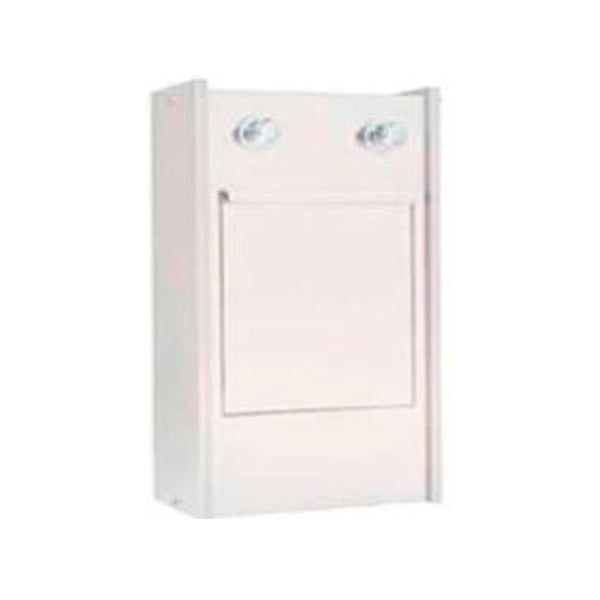 Rondella a cuneo a vista con vasca stampaggio e rubinetti temporizzati: realizzata in acciaio inox con supporto cuneo interno (45 x 30 x 75 cm)