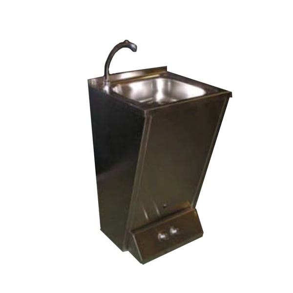 Lavello in acciaio inox: con installazione in rete e attivazione tramite due pulsanti (45 x 45 x 85 cm)