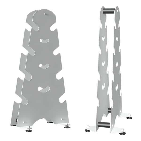 Set di manubri da 0,5 a 3Kg con supporto in metallo (Comprende coppia di manubri da 0,5kg, 1kg, 2kg, 3kg)