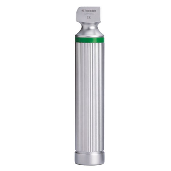 Impugnatura per laringoscopi Riester non ricaricabili per batterie tipo C, Ø 28mm, XL 2,5 V. per lame con fibra ottica