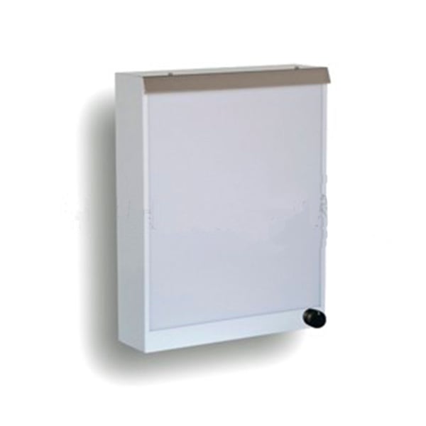 Negatoscopio murale 1 schermo con regolatore in acciaio verniciato colore bianco