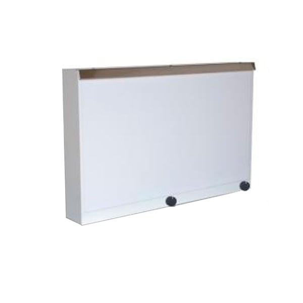 Negatoscopio 2 schermate regolatore murale in acciaio verniciato di colore bianco