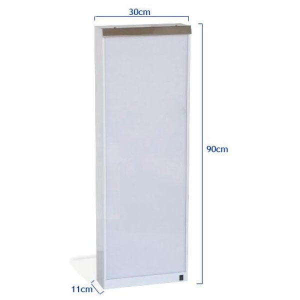 Negatoscopio di colonna a muro con accensione diretta in acciaio inossidabile (2 misure)