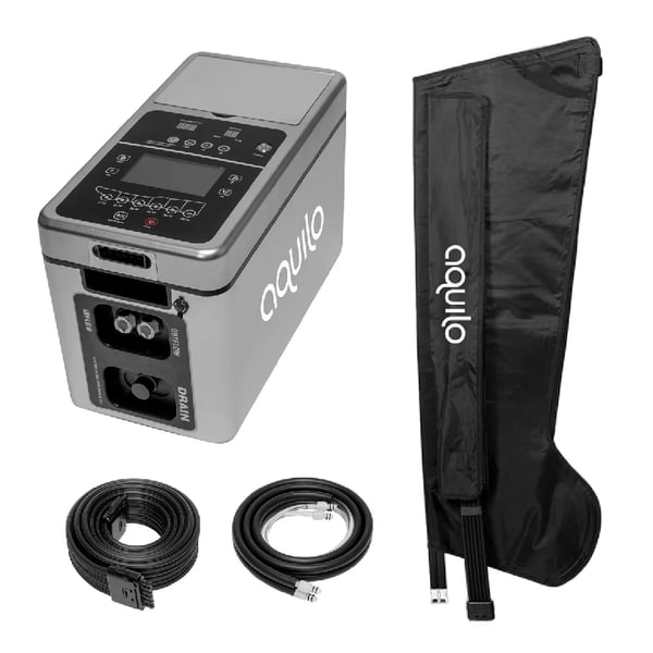 Sistema Aquilo Sports CCT1500 con stivali crioterapici e compressione pneumatica per il recupero muscolare