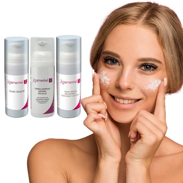 Cosmetico Trattamento Cosmetico Kosmetiké Fantasy: Tensor Flash + Tensor Serum + Crema Antiage Lebyutí Kosmetiké Gold