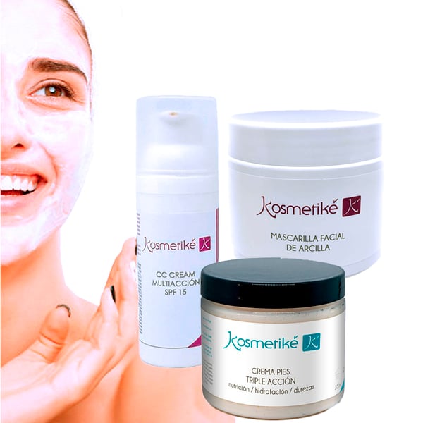 Trattamento cosmetico Infinity: CC Cream + Maschera viso all'argilla + Crema piedi a tripla azione