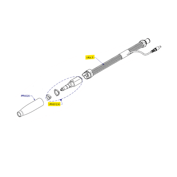 Gruppo interno - Accessorio manipolo per Micromotore con Aspirazione Kinefis Vortix da 40.000 giri/min